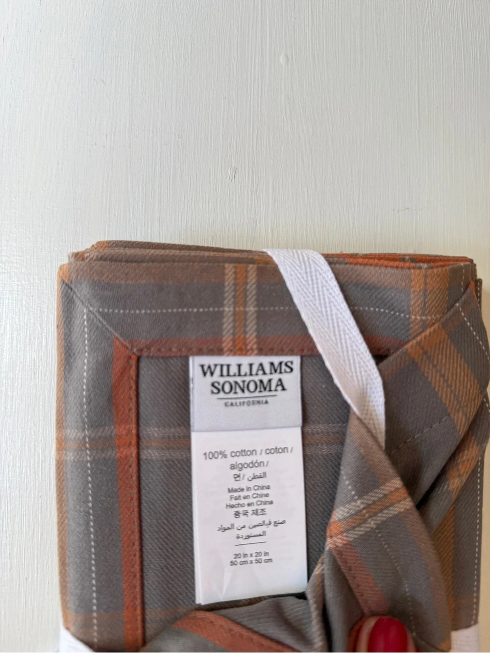 NWT Williams Sonoma PLYMOUTH PLAID BUNDLE: TABLE RUNNER & (4) NAPKINS AUTUMN